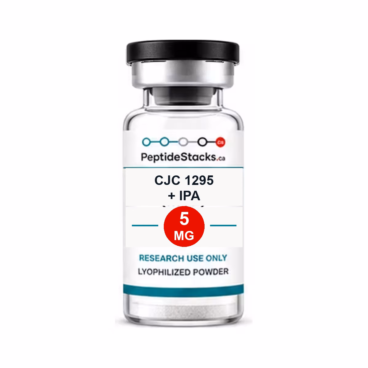 CJC 1295 + IPA 5 MG Peptide Sales clear 3 mL vial